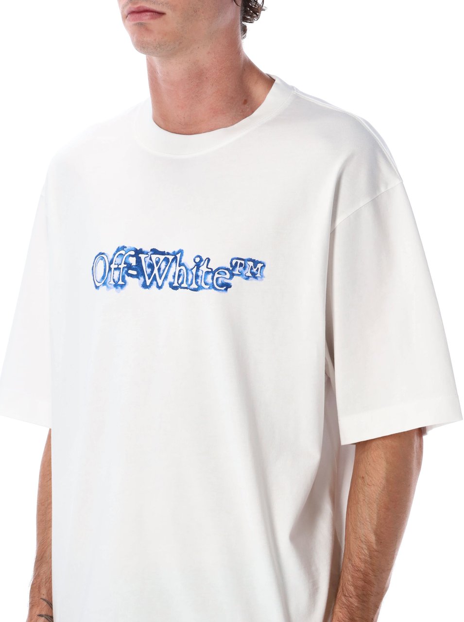 OFF-WHITE Off-White Cloudy Arrow cotton skate T-shirt Wit