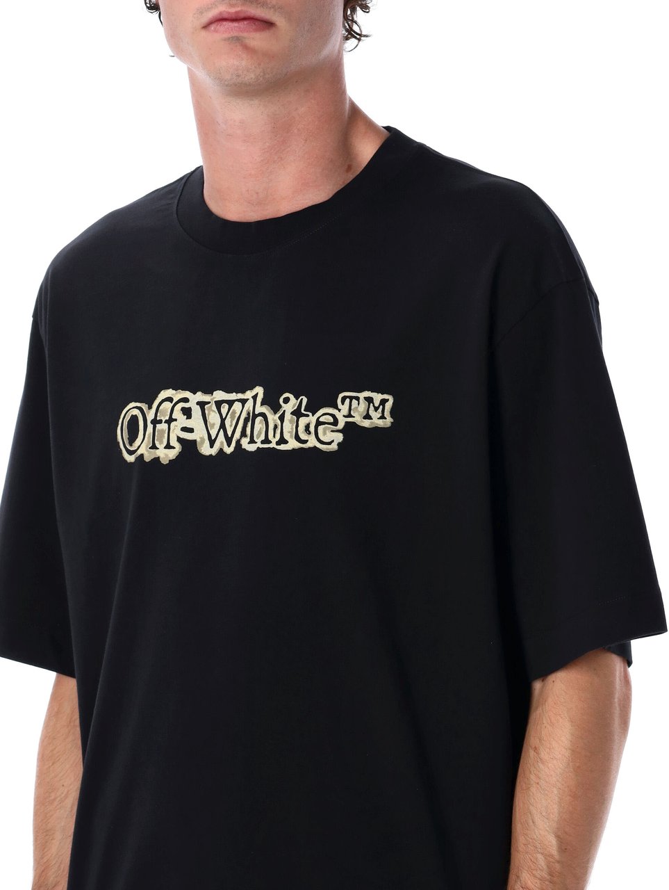 OFF-WHITE Off-White Cloudy Arrow cotton skate T-shirt Zwart