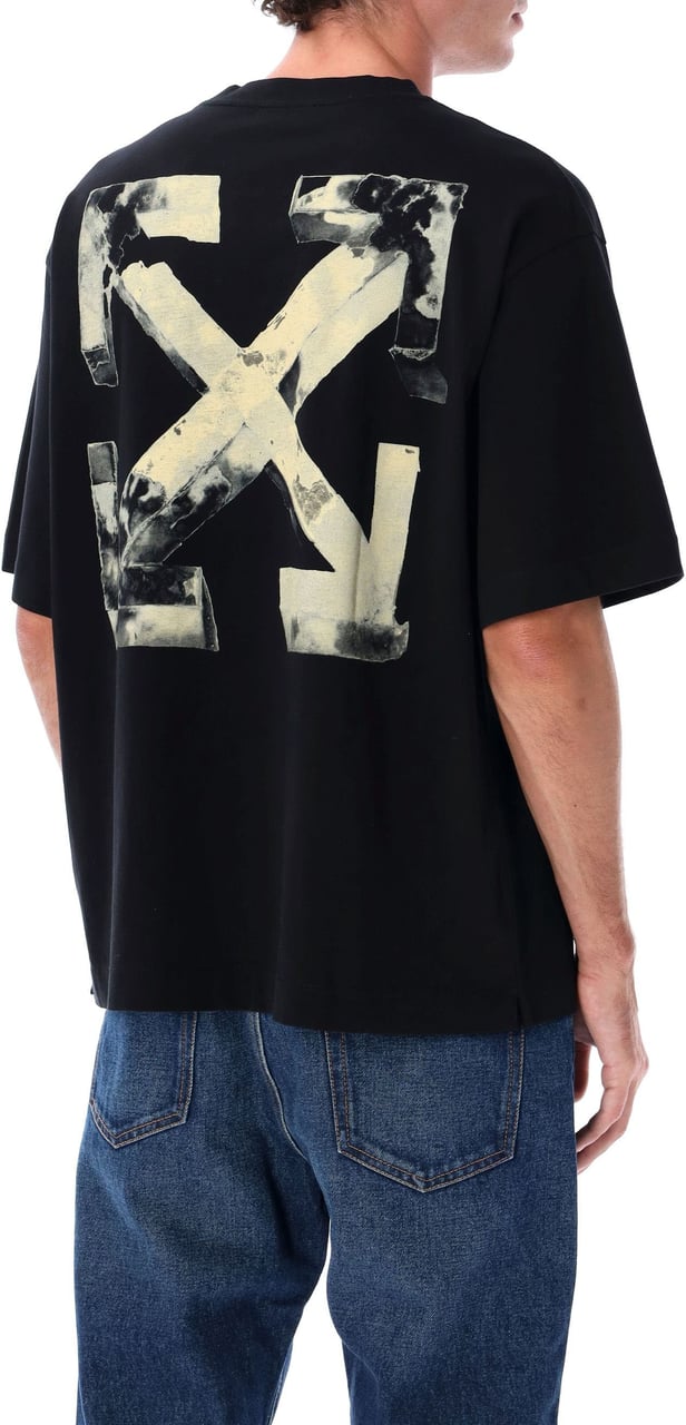 OFF-WHITE Off-White Cloudy Arrow cotton skate T-shirt Zwart