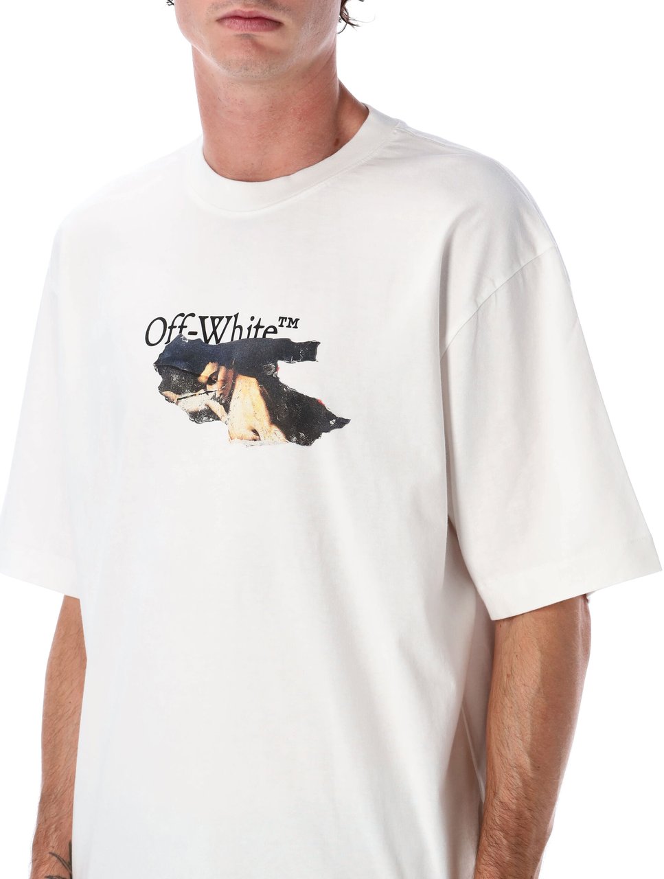 OFF-WHITE Paint Arrow Skate S/S Tee Bianco Wit