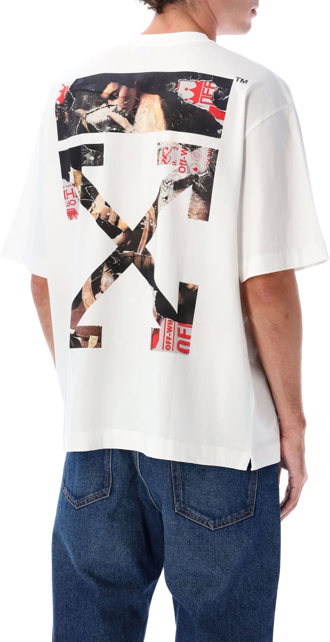 OFF-WHITE Paint Arrow Skate S/S Tee Bianco Wit