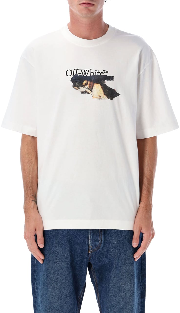 OFF-WHITE Paint Arrow Skate S/S Tee Bianco Wit