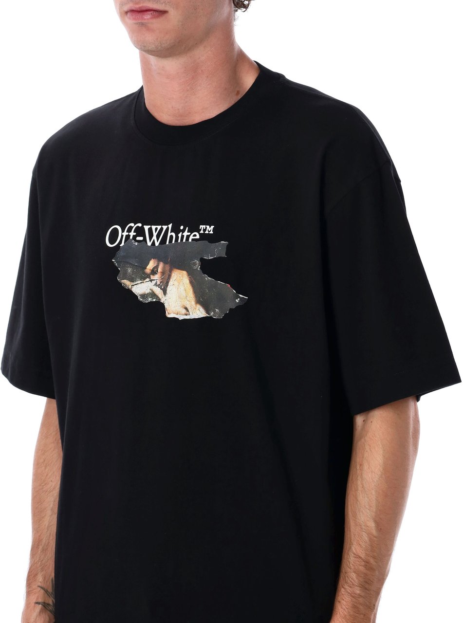 OFF-WHITE Paint Arrow Skate S/S Tee Nero Zwart