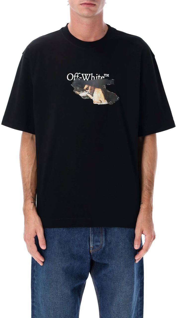 OFF-WHITE Off-White Paint Arrow cotton T-shirt Zwart
