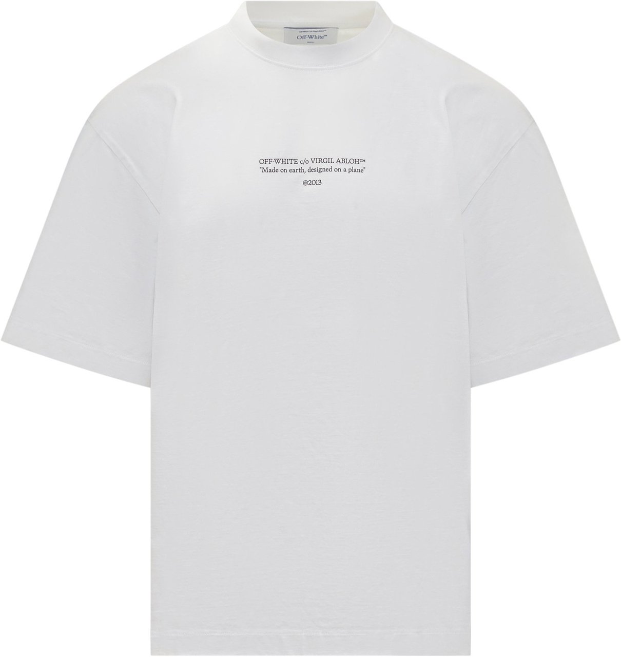 OFF-WHITE Off-White T-Shirt Bianca con Stampa Testuale Wit
