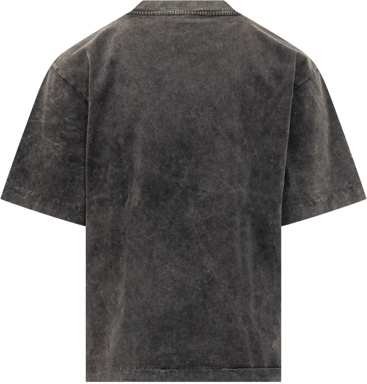 OFF-WHITE Off-White T-Shirt Nera Effetto Washed con Logo Zwart