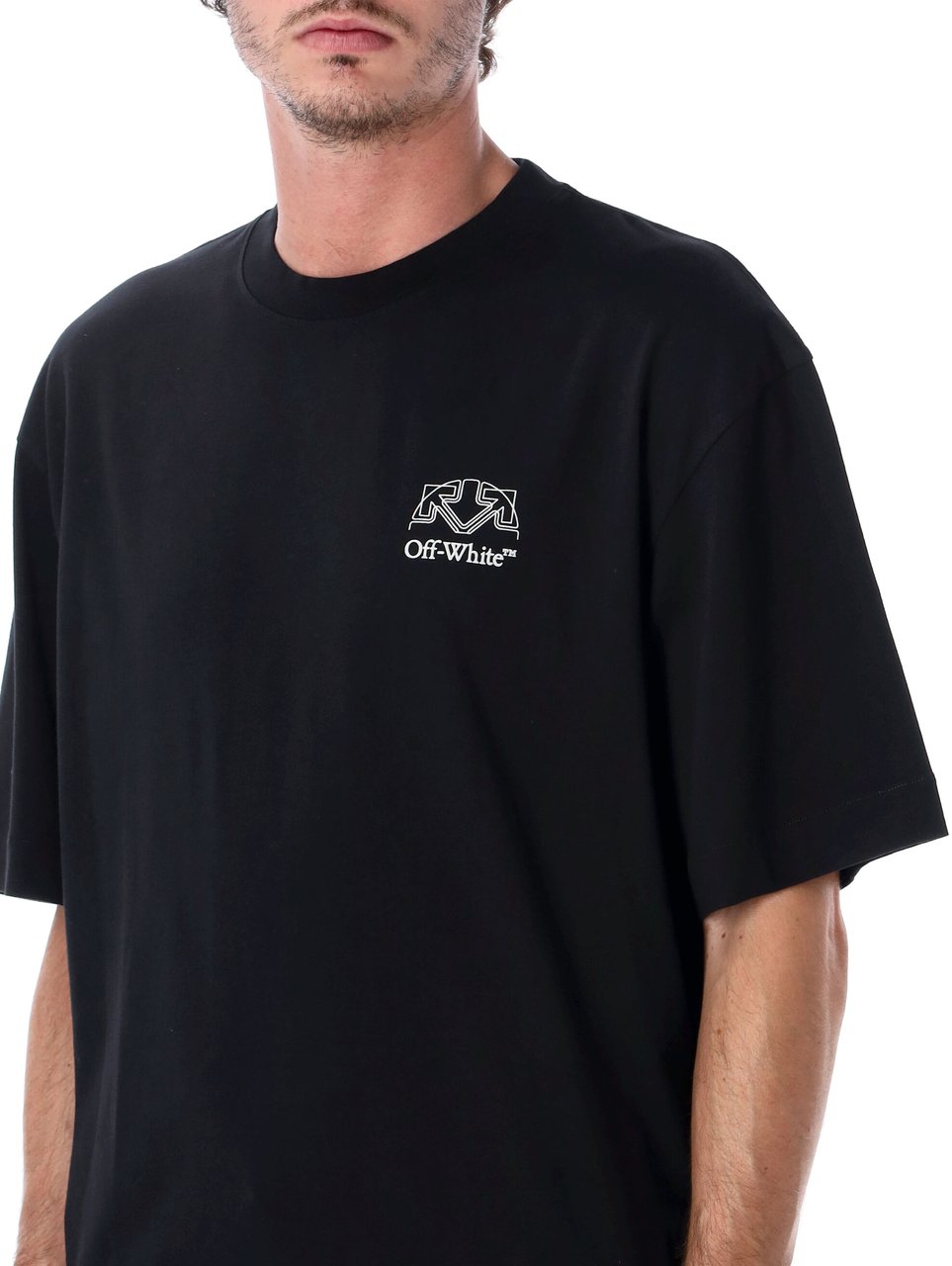 OFF-WHITE Offline Half Arrow Skate S/S Tee Nero Zwart