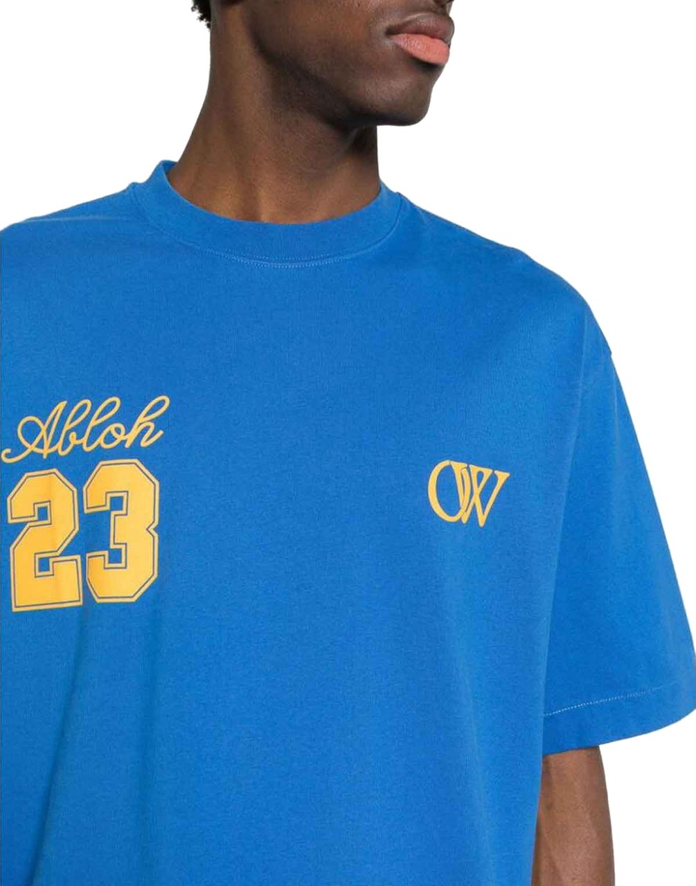 OFF-WHITE Abloh 23 Skate Logo T-shirt Blauw