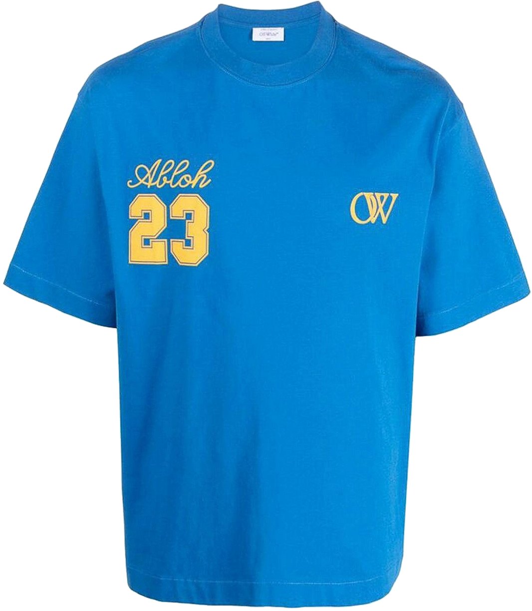 OFF-WHITE Abloh 23 Skate Logo T-shirt Blauw