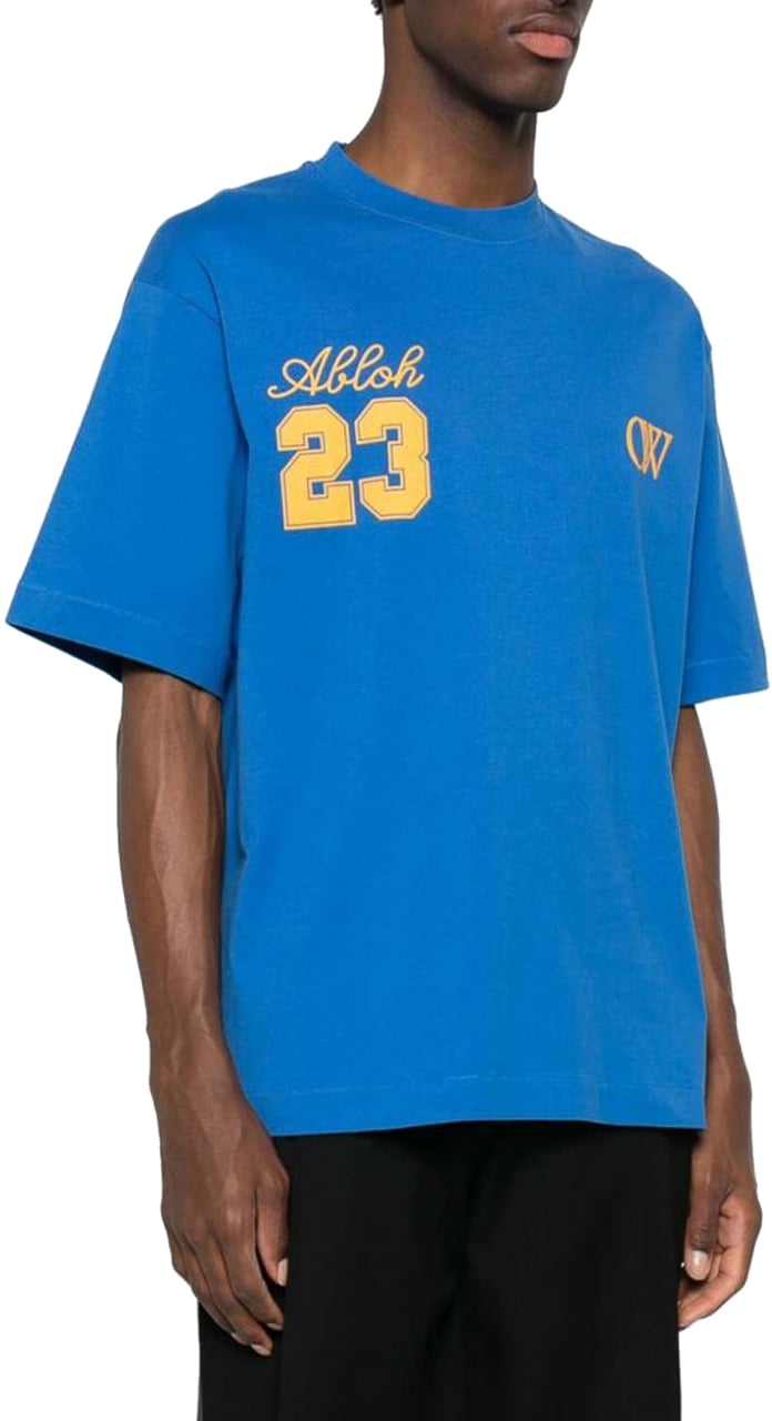 OFF-WHITE Abloh 23 Skate Logo T-shirt Blauw
