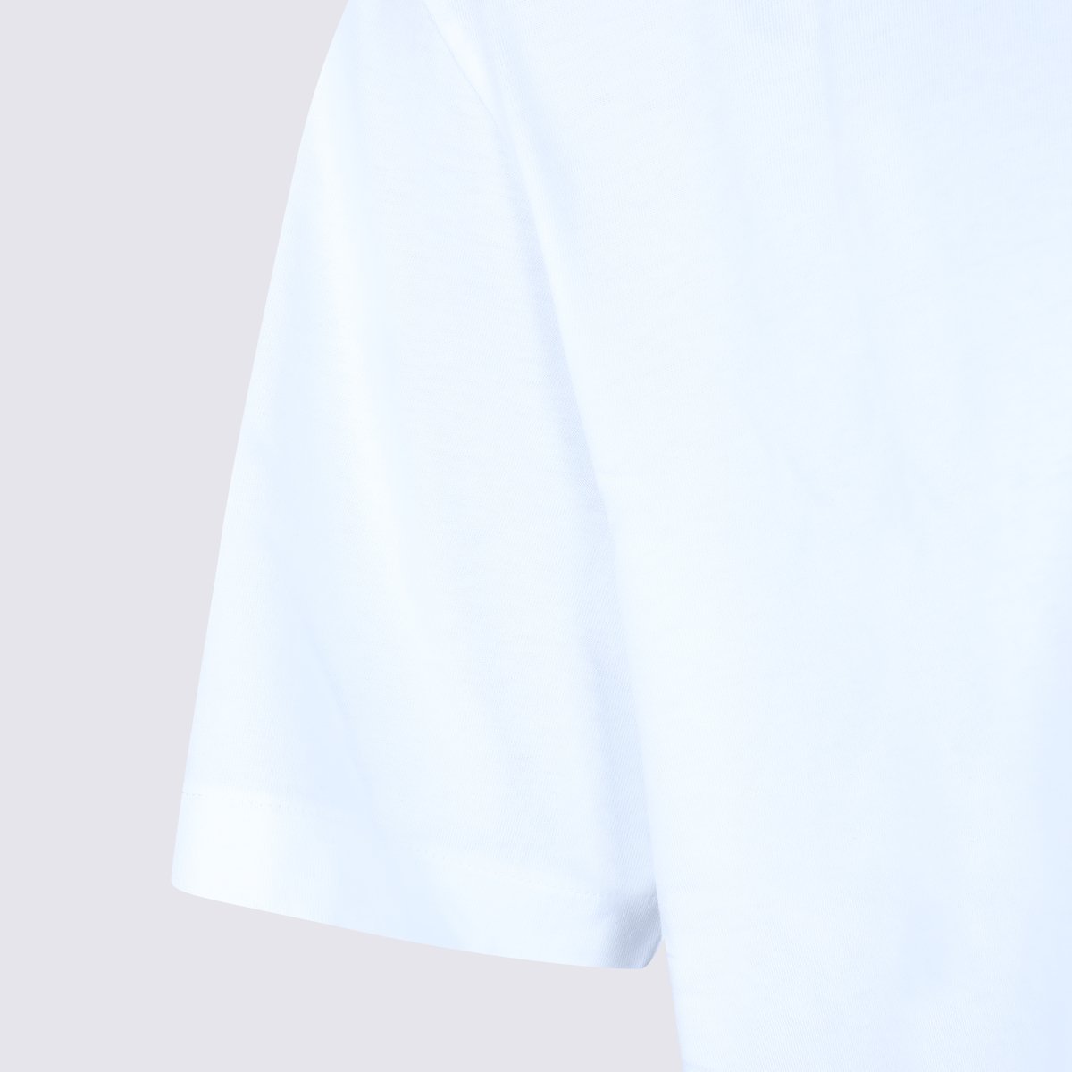 OFF-WHITE White Short-Sleeve T-Shirt with Abstract Design Zilver