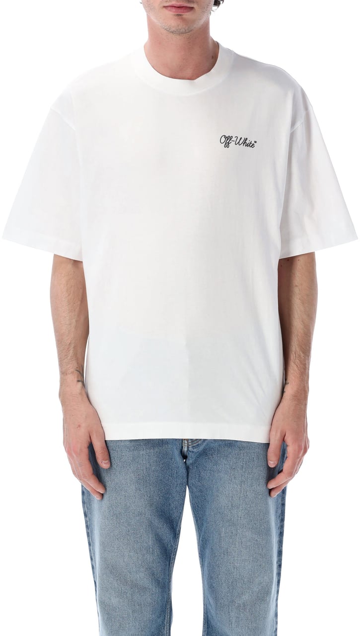 OFF-WHITE Script Skate Tee Bianco Wit
