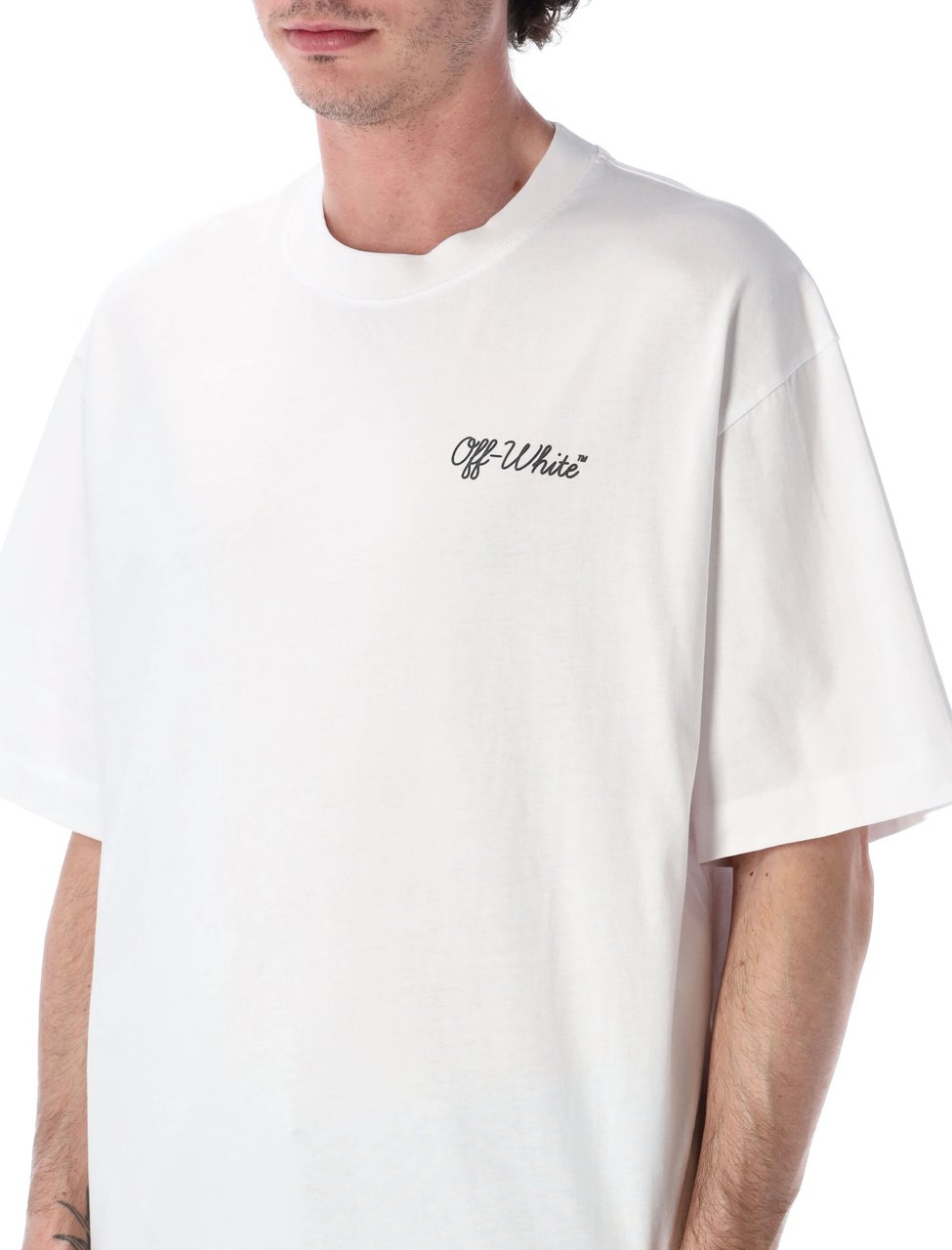 OFF-WHITE Script Skate Tee Bianco Wit