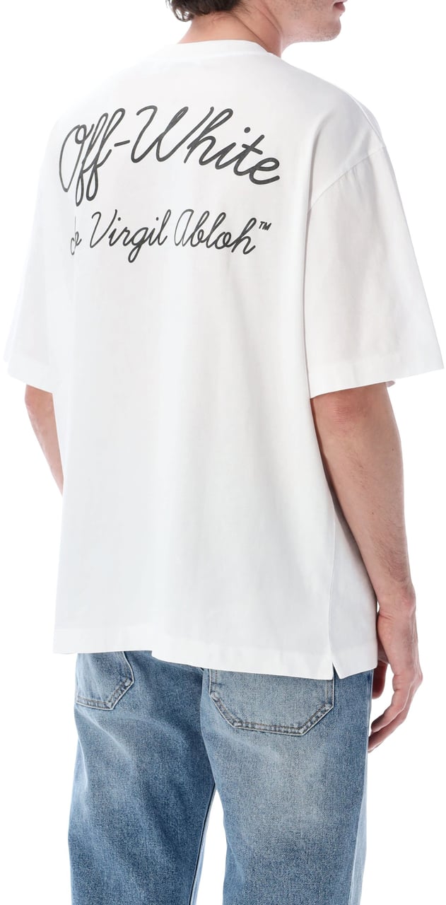 OFF-WHITE Script Skate Tee Bianco Wit