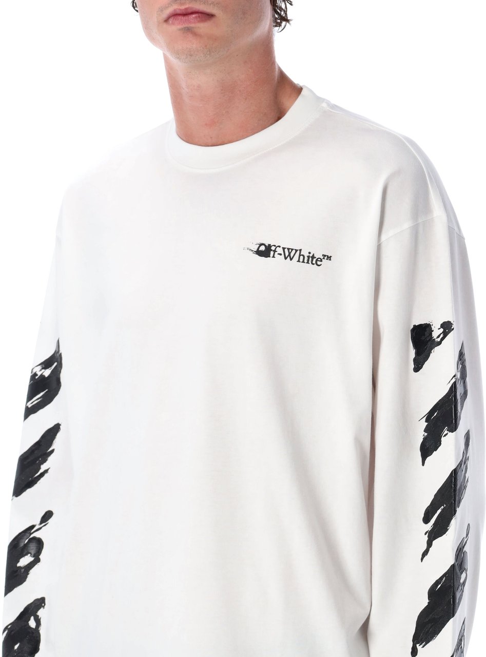 OFF-WHITE Ink Arrow 90S Skate L/S Tee Bianco Wit