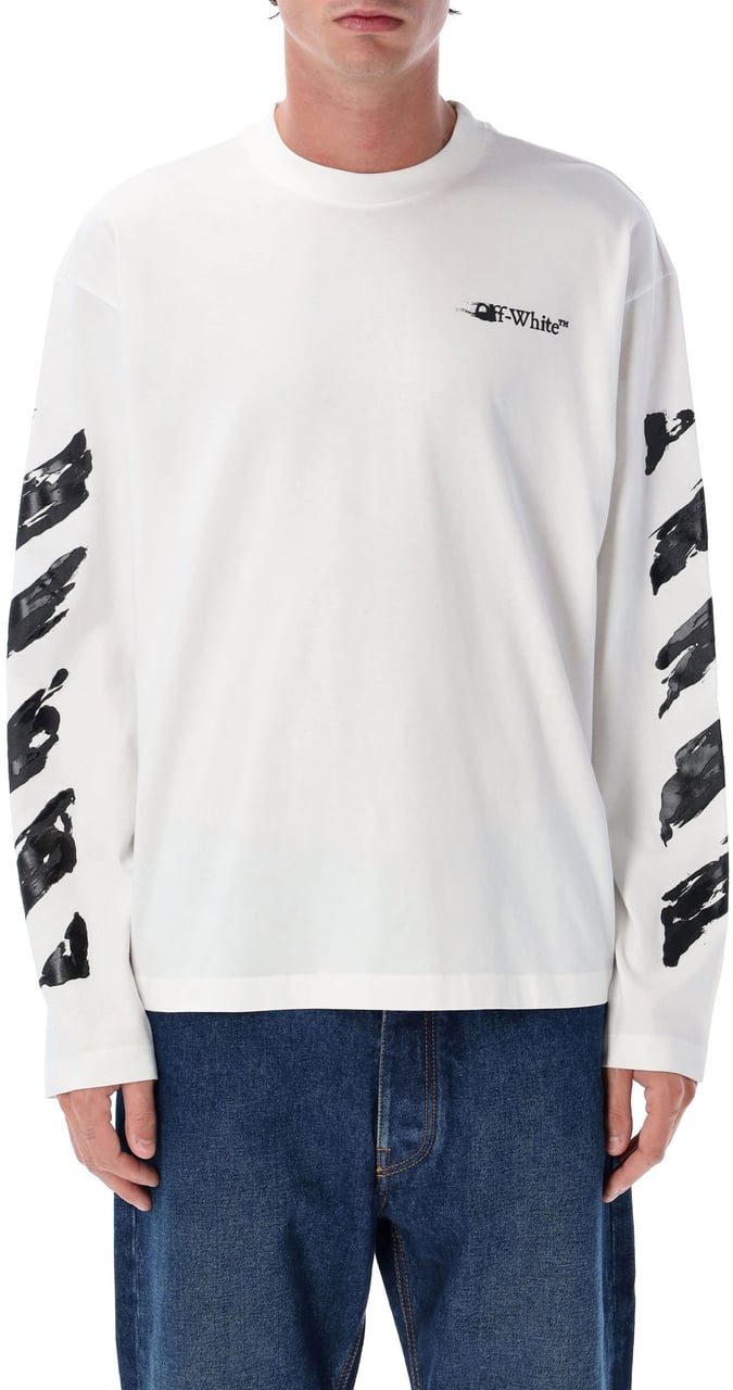 OFF-WHITE Ink Arrow 90S Skate L/S Tee Bianco Wit