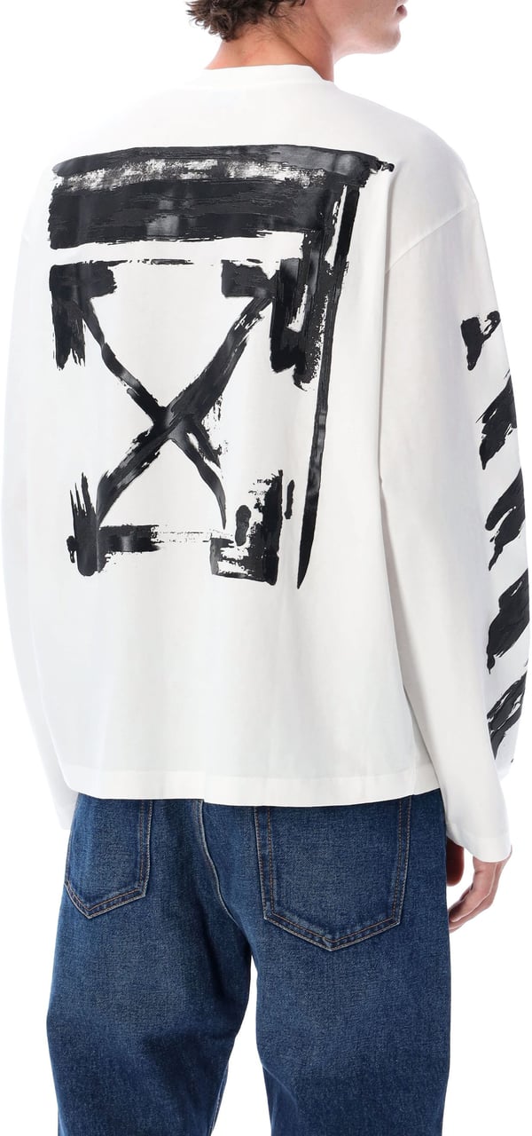 OFF-WHITE Ink Arrow 90S Skate L/S Tee Bianco Wit