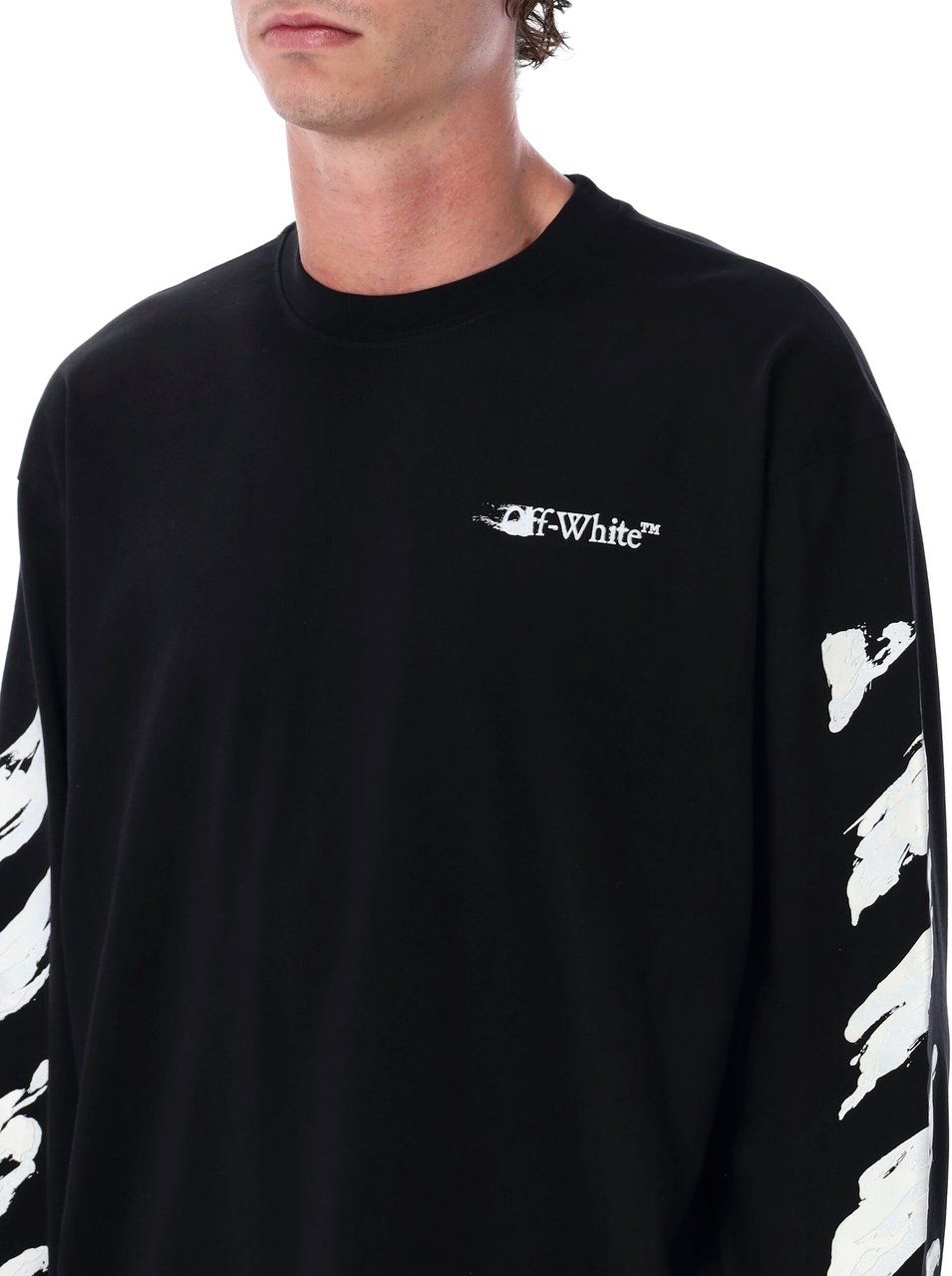 OFF-WHITE Ink Arrow 90S Skate L/S Tee Nero Zwart