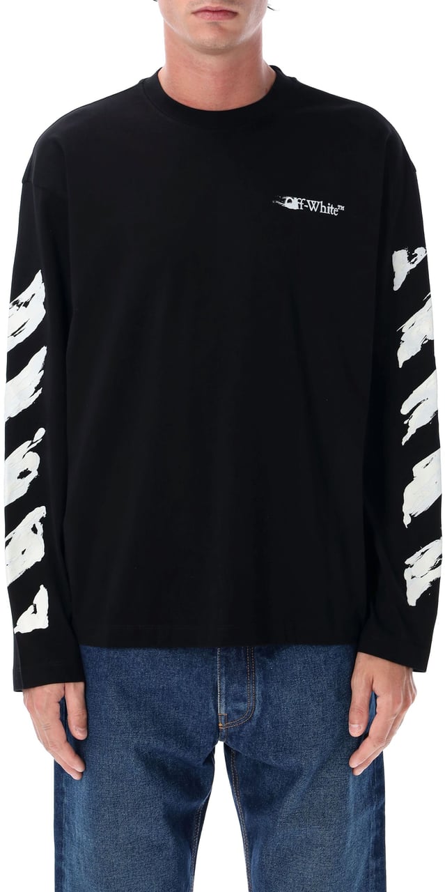 OFF-WHITE Off-White Ink Arrow 90’s cotton long sleeve T-shirt Zwart