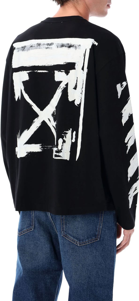 OFF-WHITE Off-White Ink Arrow 90’s cotton long sleeve T-shirt Zwart