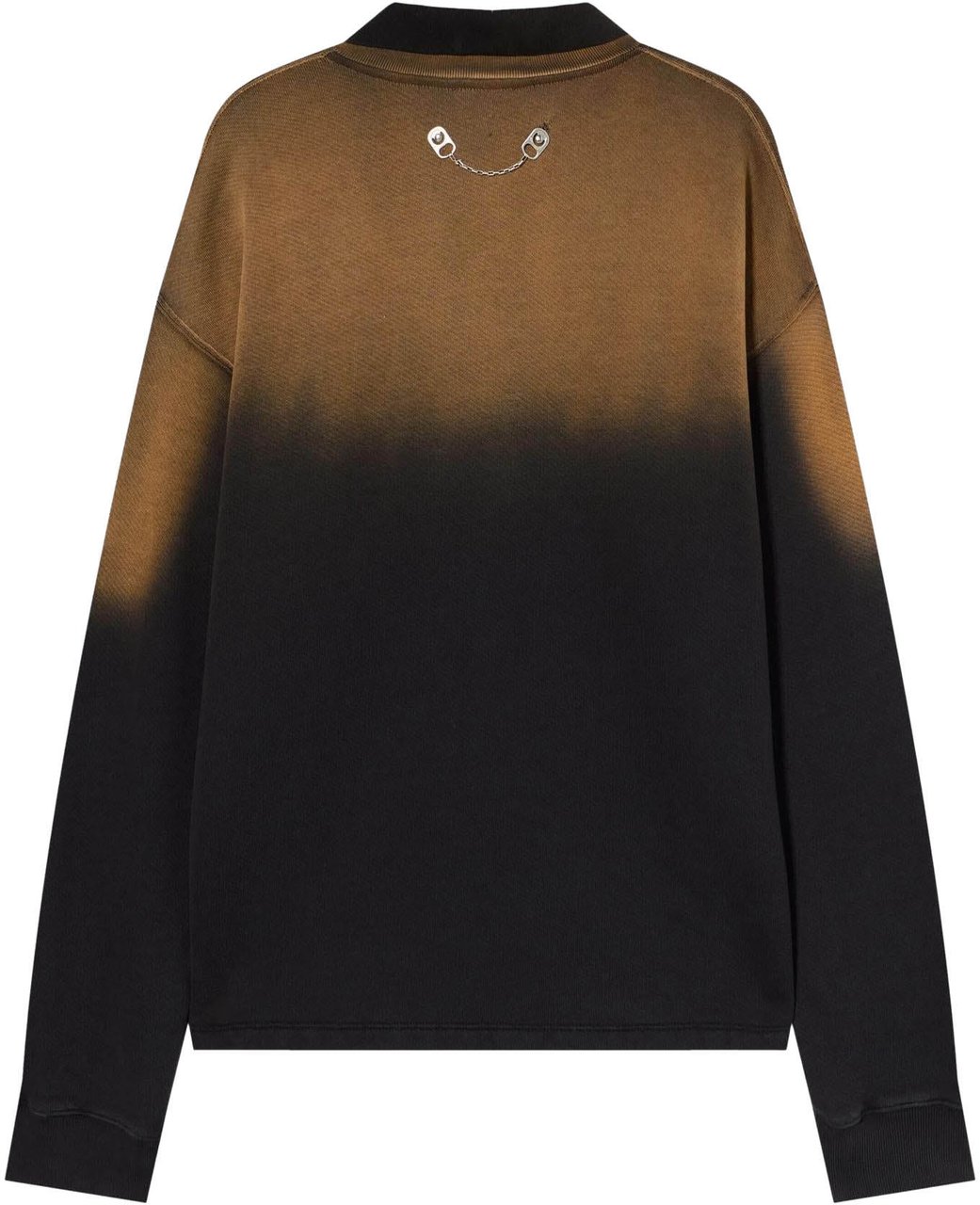 OFF-WHITE Heren LAUNDRY FLEECE L/S POLO Zwart