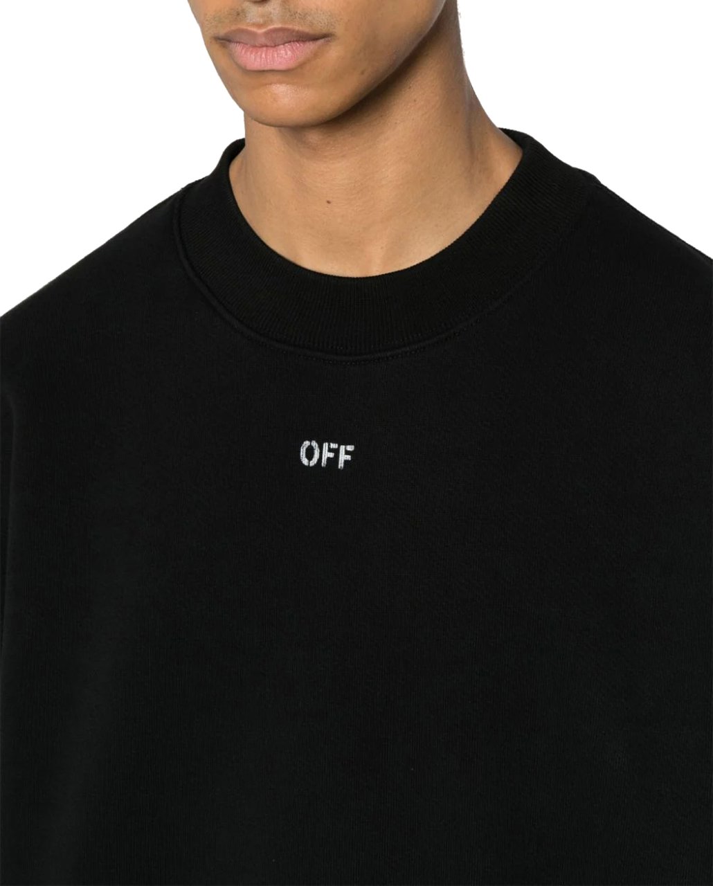 OFF-WHITE Off Stamp Skate Logo Sweatshirt Zwart