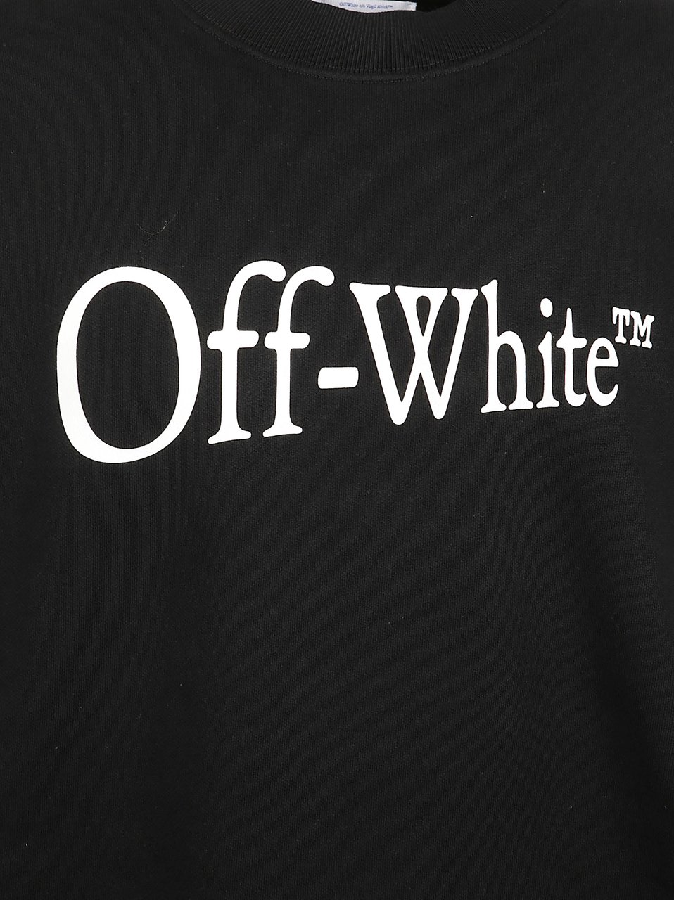 OFF-WHITE Crew Neck Sweatshirt With Signature Logo Design Zwart
