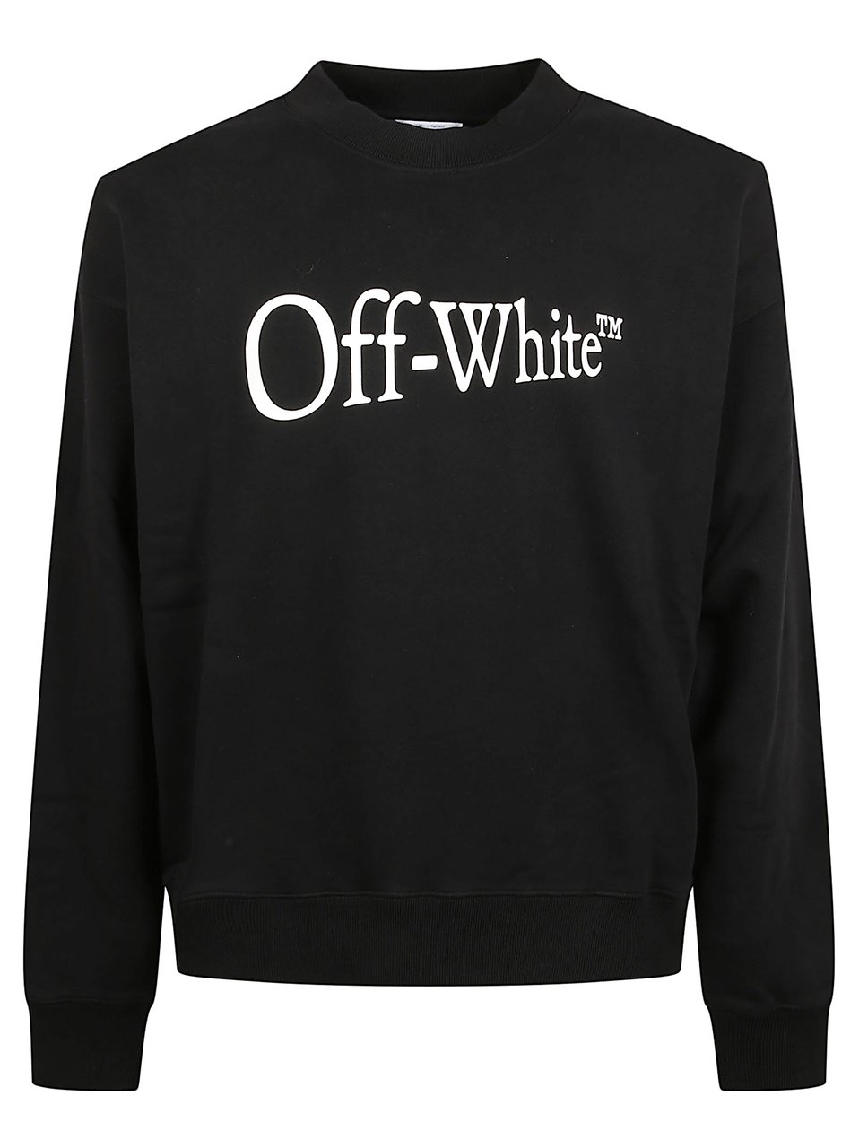OFF-WHITE Crew Neck Sweatshirt With Signature Logo Design Zwart