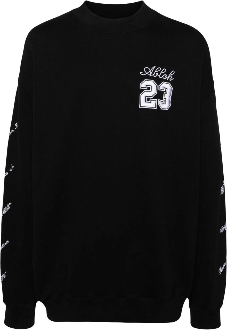 OFF-WHITE Abloh 23 Logo Skate Sweatshirt Zwart