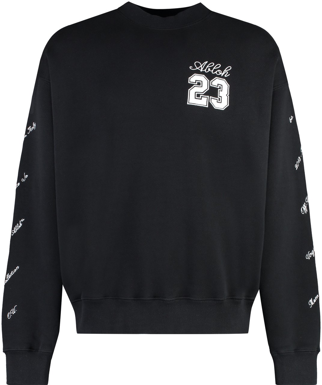 OFF-WHITE Cotton crew-neck sweatshirt Zwart