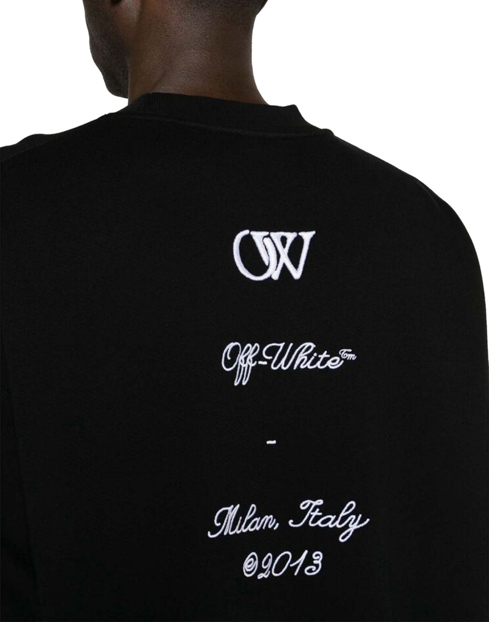 OFF-WHITE Abloh 23 Logo Skate Sweatshirt Zwart