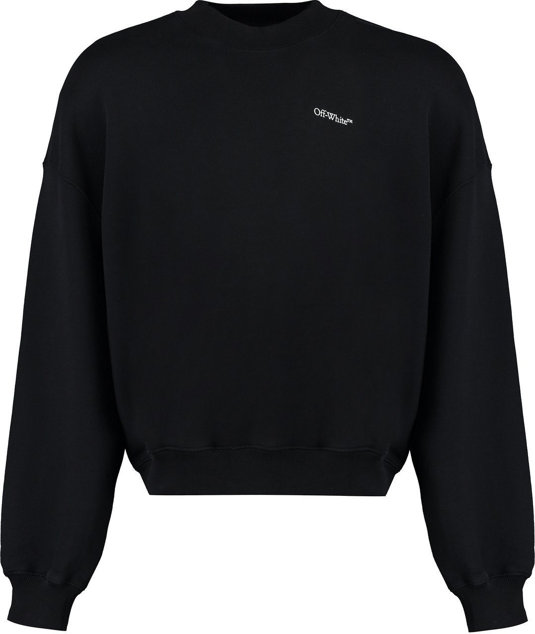 OFF-WHITE Cotton crew-neck sweatshirt Zwart
