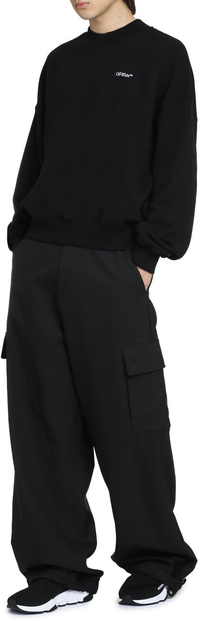 OFF-WHITE Cotton crew-neck sweatshirt Zwart