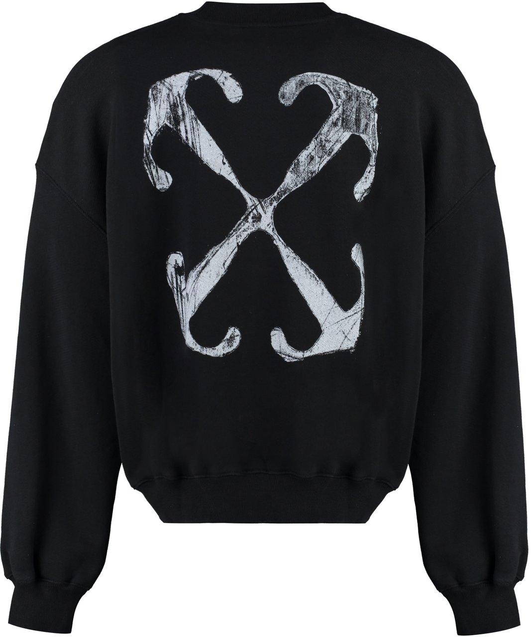 OFF-WHITE Cotton crew-neck sweatshirt Zwart