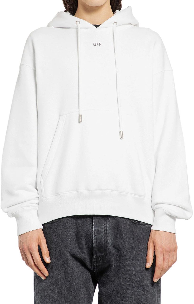 Off-White Off Stamp Skate Hoodie Sweatshirt Wit