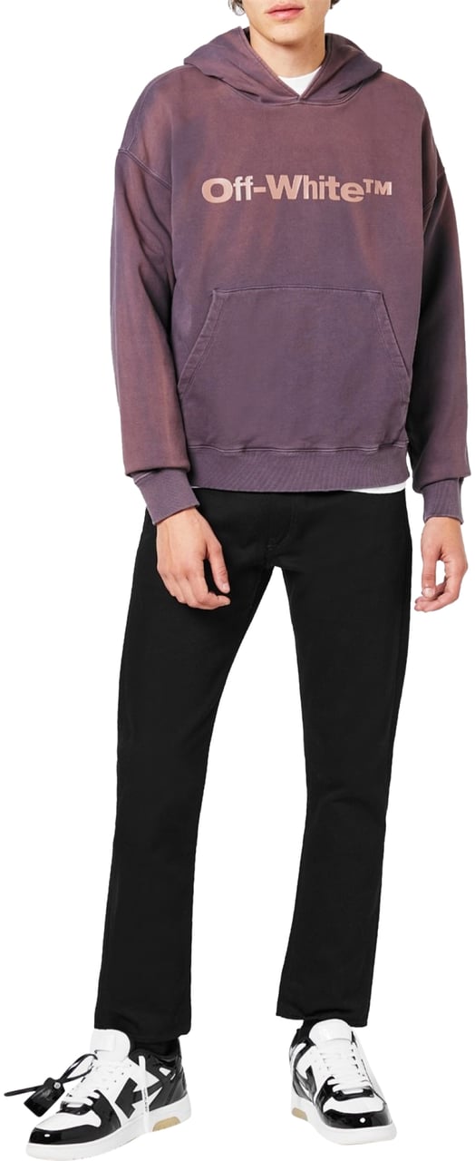 OFF-WHITE Laundry Logo Skate Hoodie Paars
