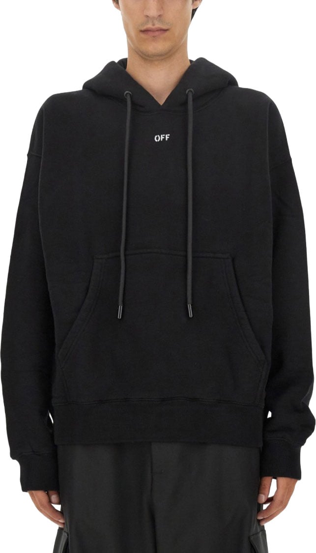 OFF-WHITE Oversized Black Hoodie Zwart
