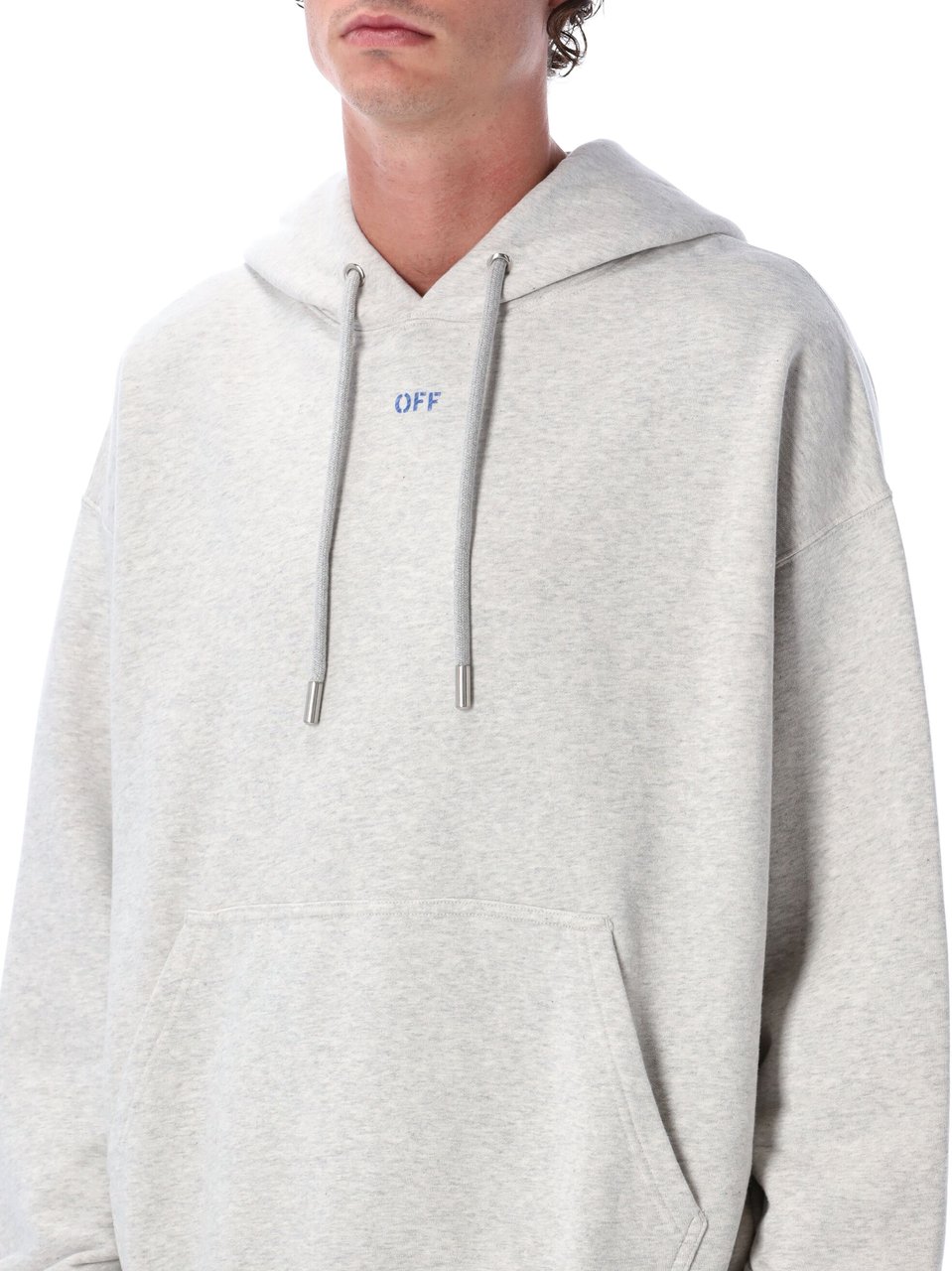 OFF-WHITE Stencil Arrow Skate Hoodie Grigio Grijs