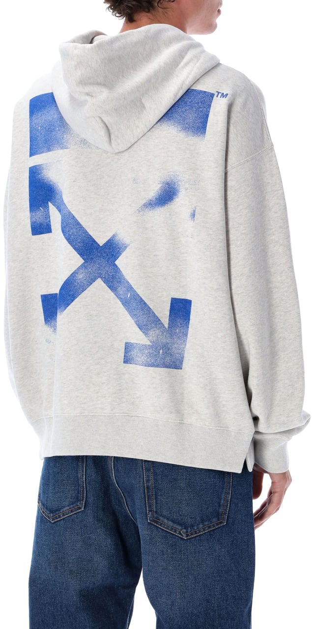OFF-WHITE Stencil Arrow Skate Hoodie Grigio Grijs