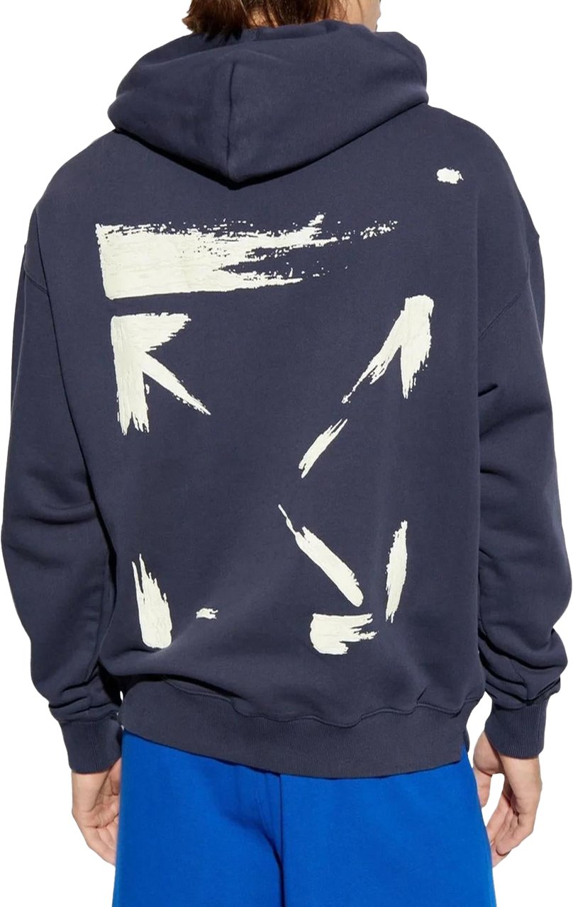 OFF-WHITE Heren Brush Arrow Hoodie Blauw Blauw