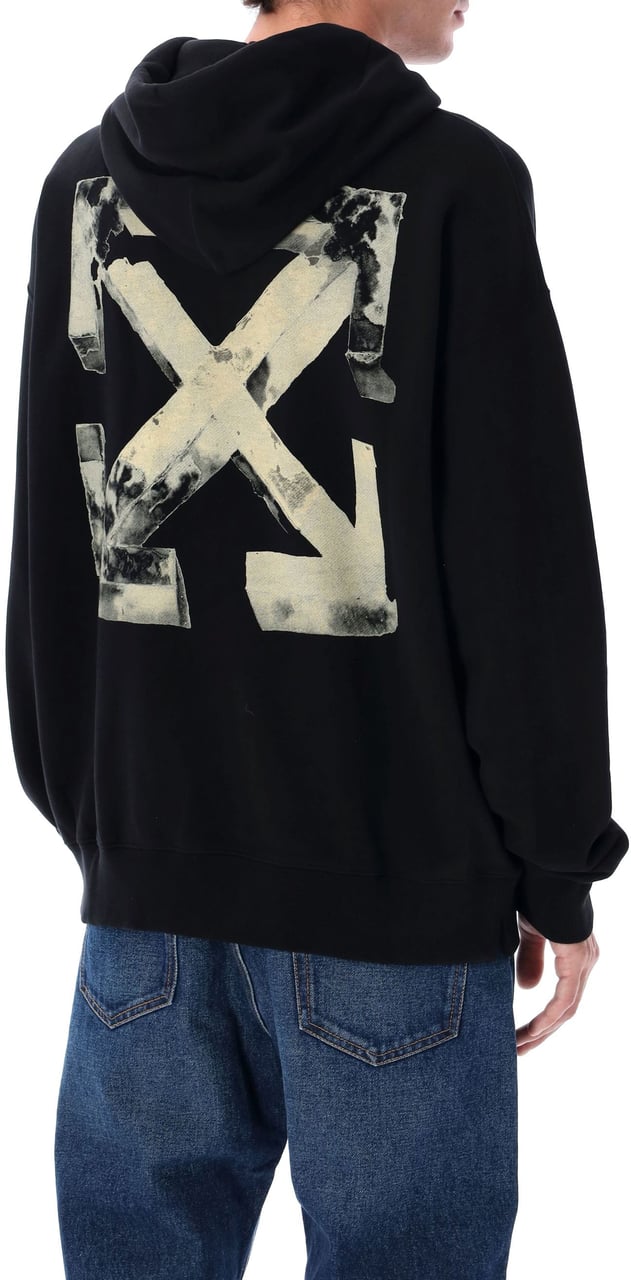 OFF-WHITE Off-White Cloudy Arrow black cotton skate hoodie Zwart