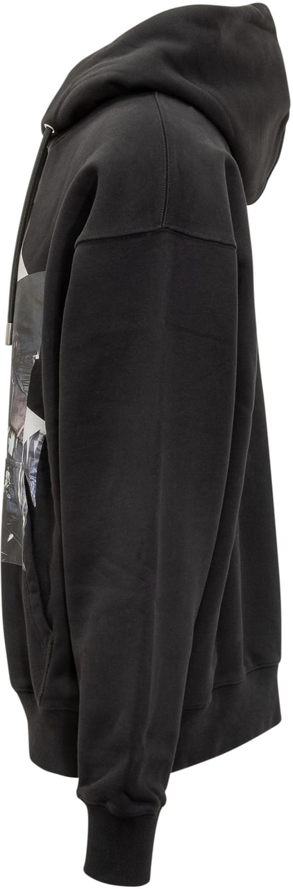 OFF-WHITE Off-White Felpa con Cappuccio e Stampa Zwart