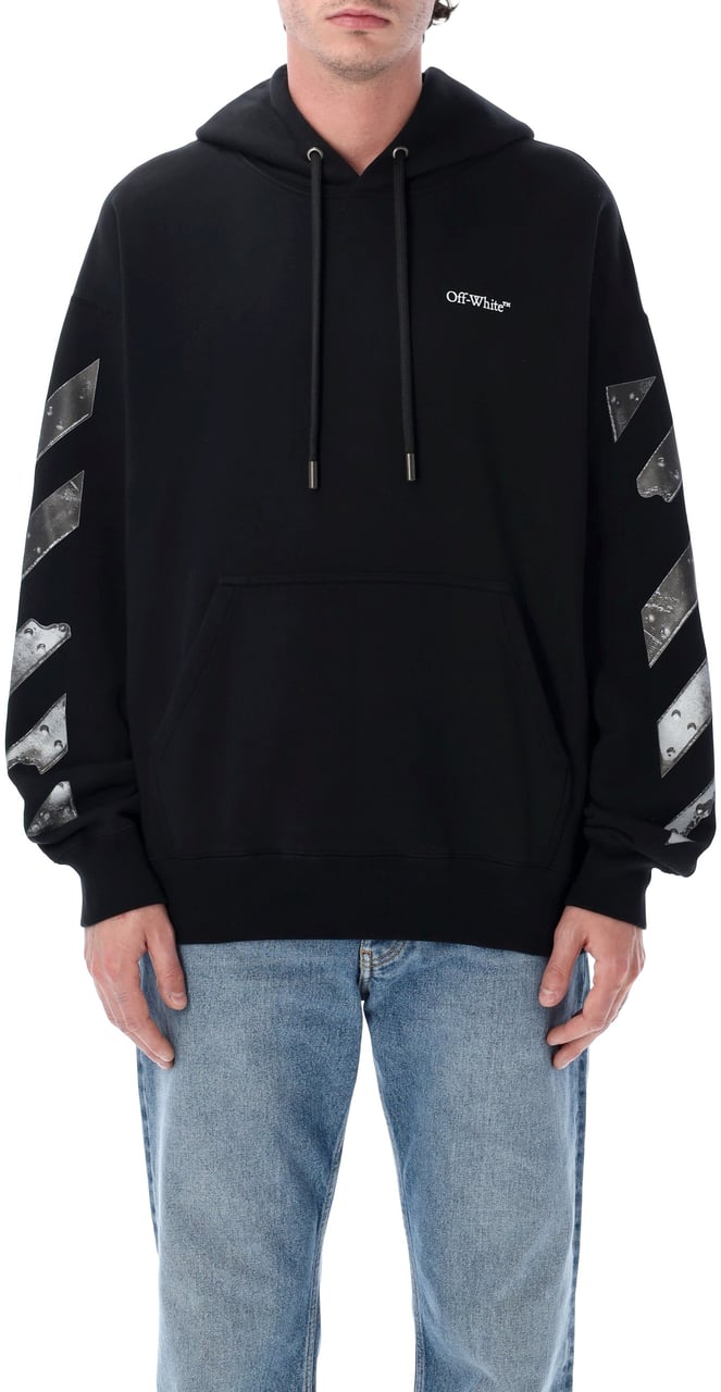 OFF-WHITE Metal Arrow Skate Hoodie Nero Zwart