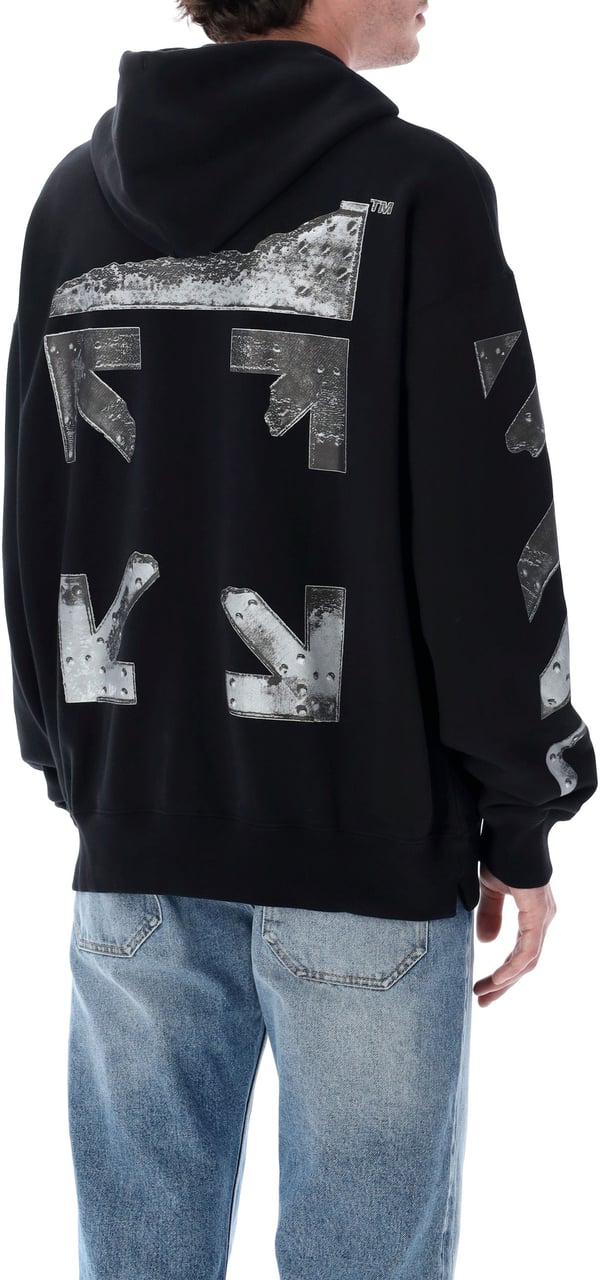 OFF-WHITE Metal Arrow Skate Hoodie Nero Zwart