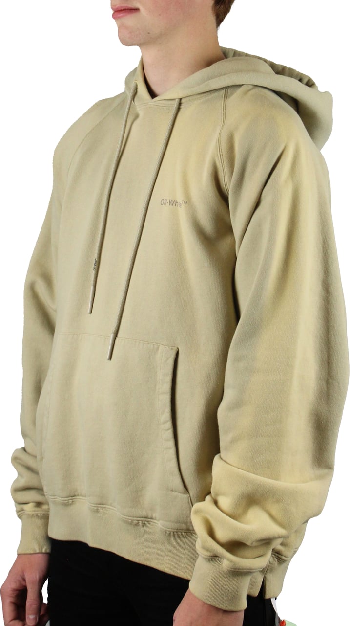 OFF-WHITE Off-White Diag Tab Skate Hoodie (Zandkleur) Wit