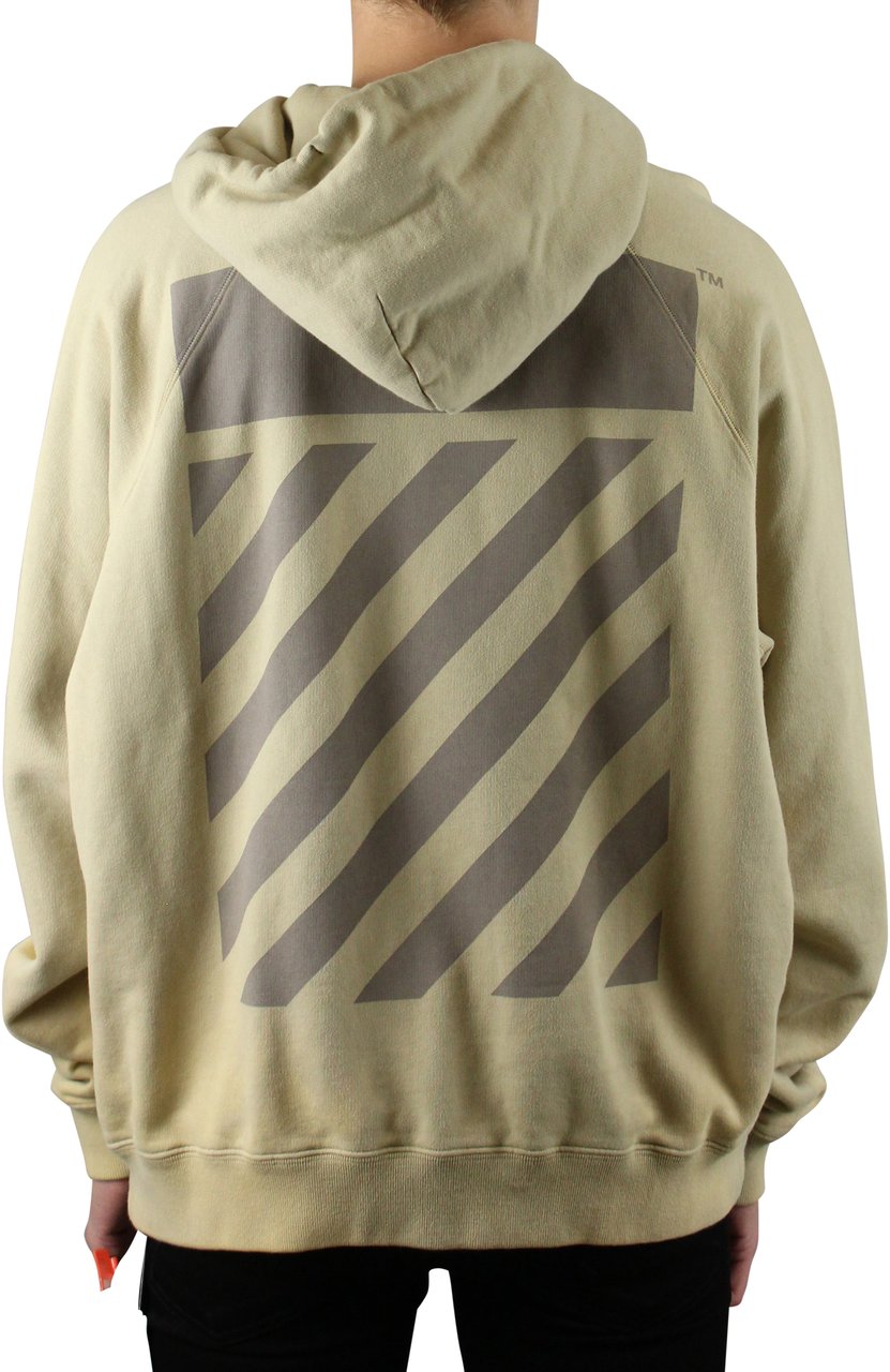 OFF-WHITE Off-White Diag Tab Skate Hoodie (Zandkleur) Wit