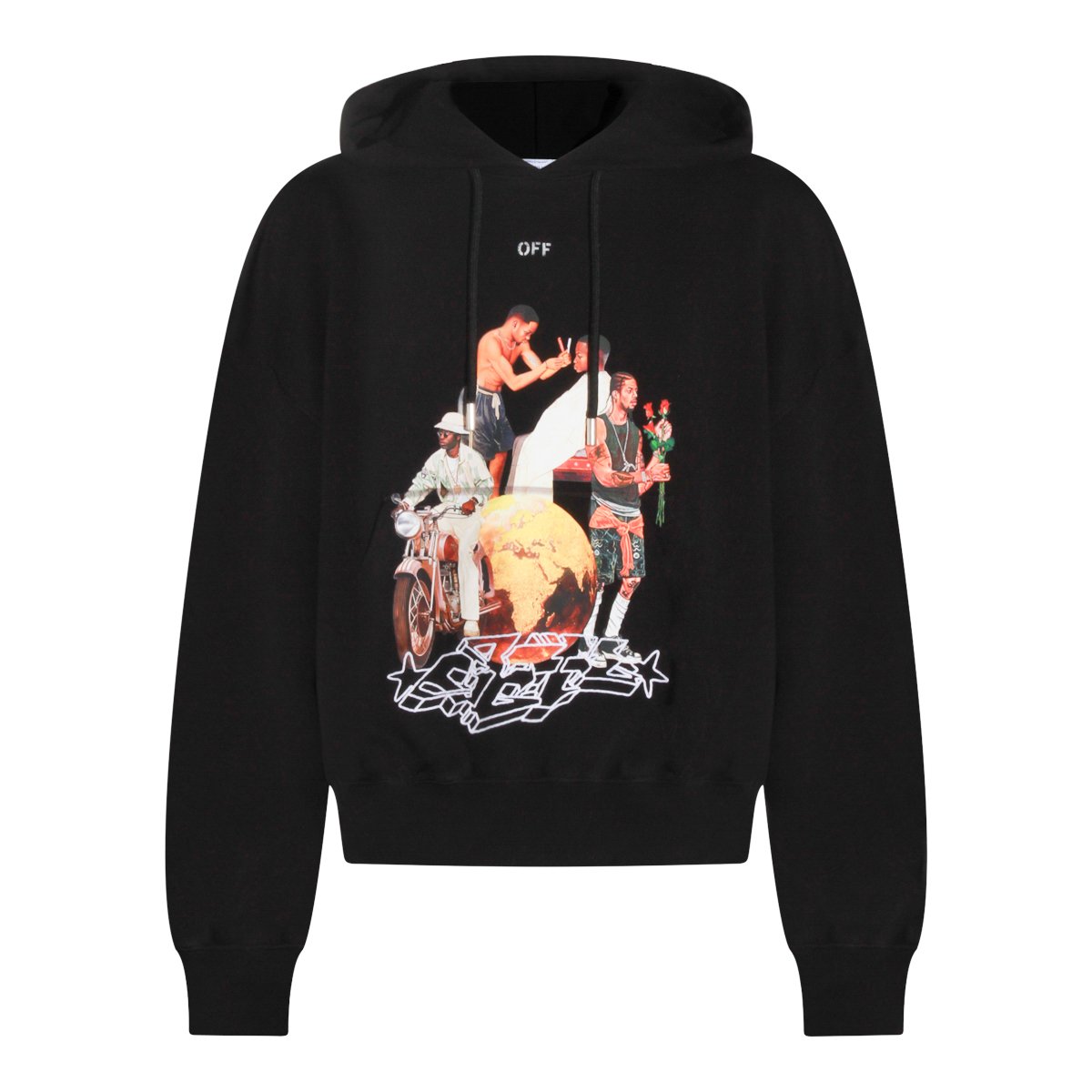 OFF-WHITE Black Cotton Sweatshirt Zwart