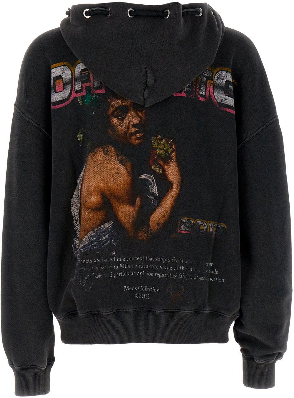 OFF-WHITE Off White Charcoal oversize sweatshirt Zwart