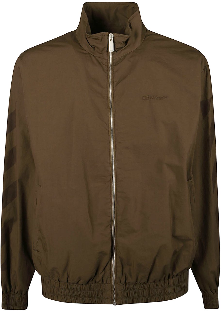 OFF-WHITE Diag Tracktop Jacket Green Groen