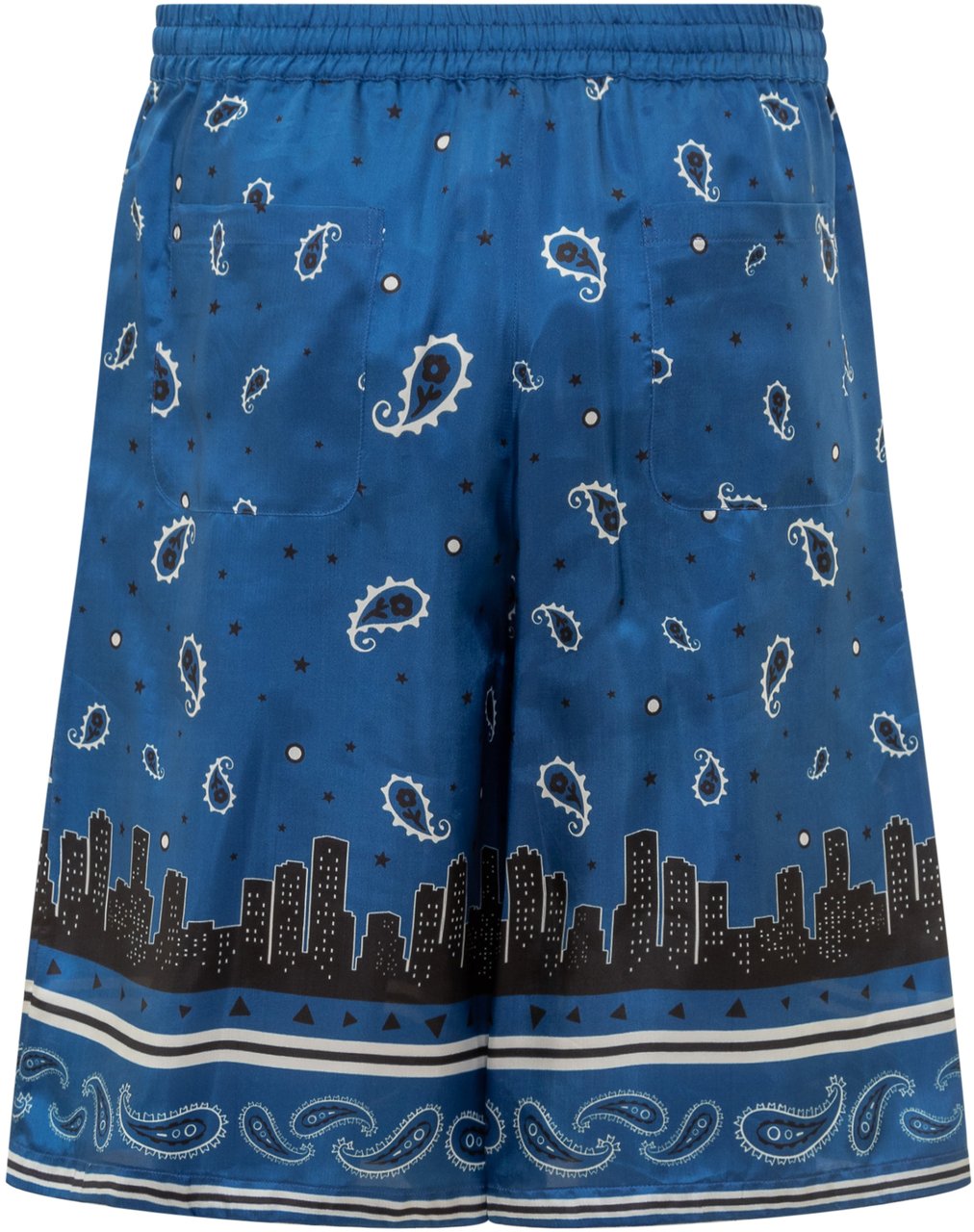 OFF-WHITE Shorts con Motivo Bandana Blauw